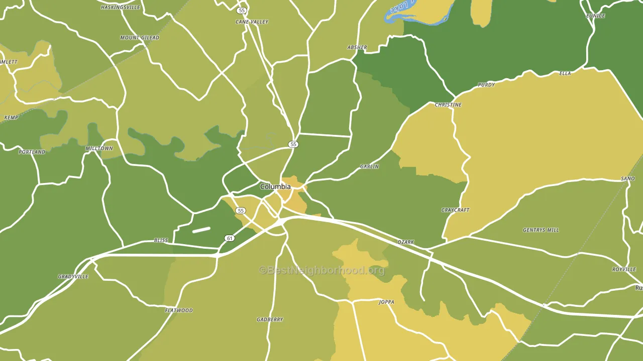 Adair County, KY block-group voter-turnout map