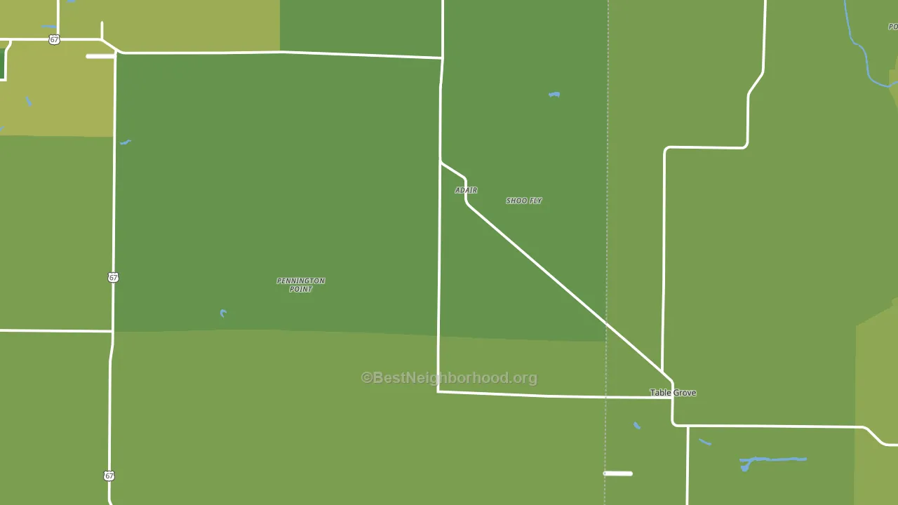 Adair, IL block-group voter-turnout map
