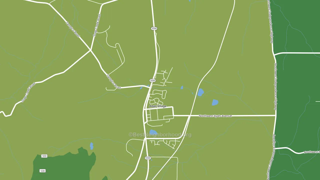 Adair Village, OR block-group voter-turnout map