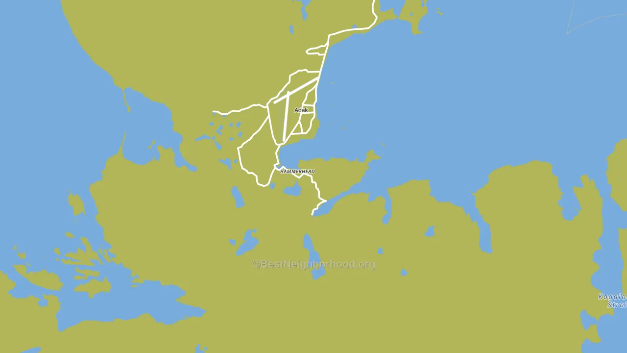 Adak, AK block-group voter-turnout map