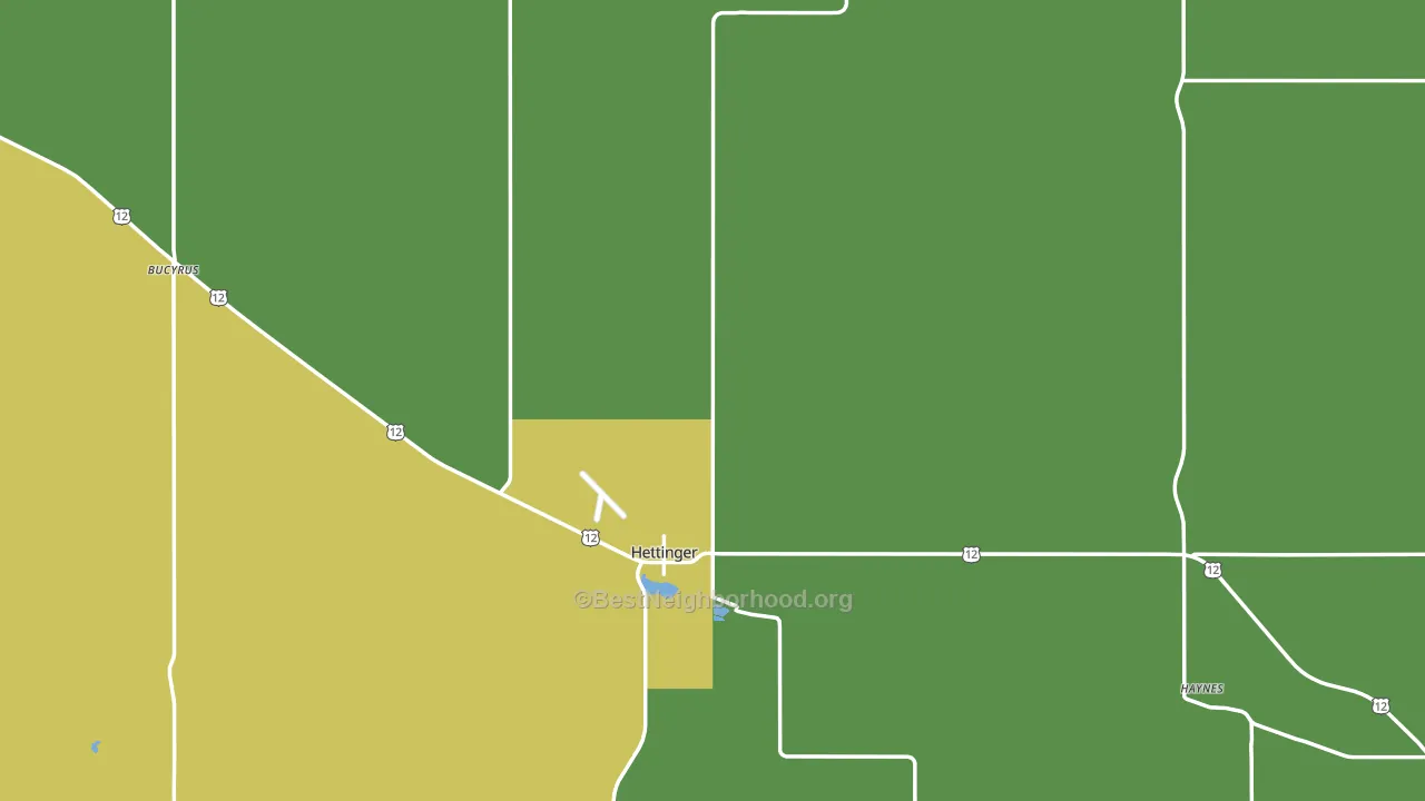 Adams County, ND block-group voter-turnout map