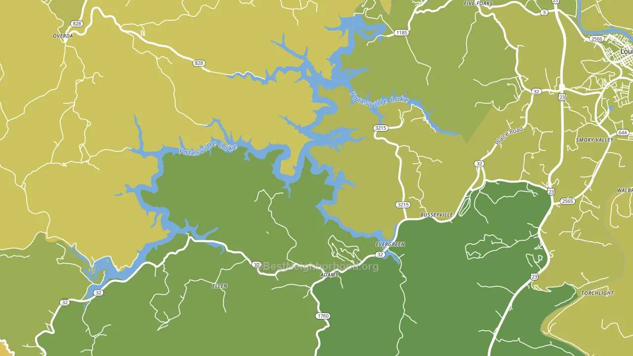 Adams, KY block-group voter-turnout map
