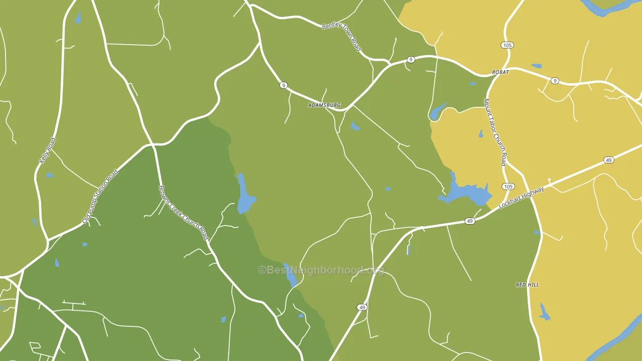 Adamsburg, SC block-group voter-turnout map