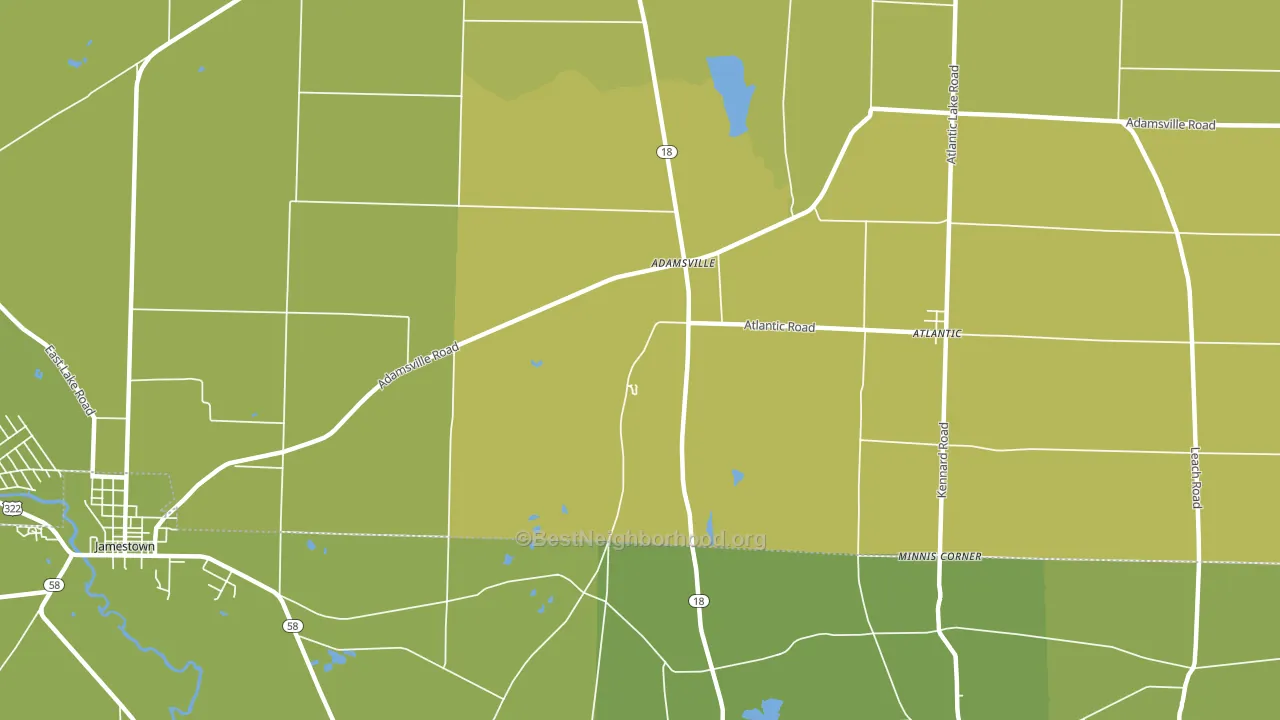 Adamsville, PA block-group voter-turnout map