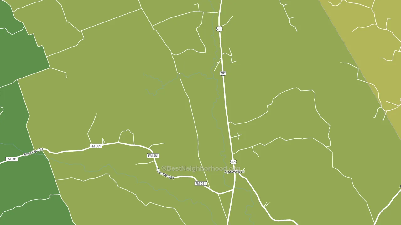 Adamsville, TX block-group voter-turnout map