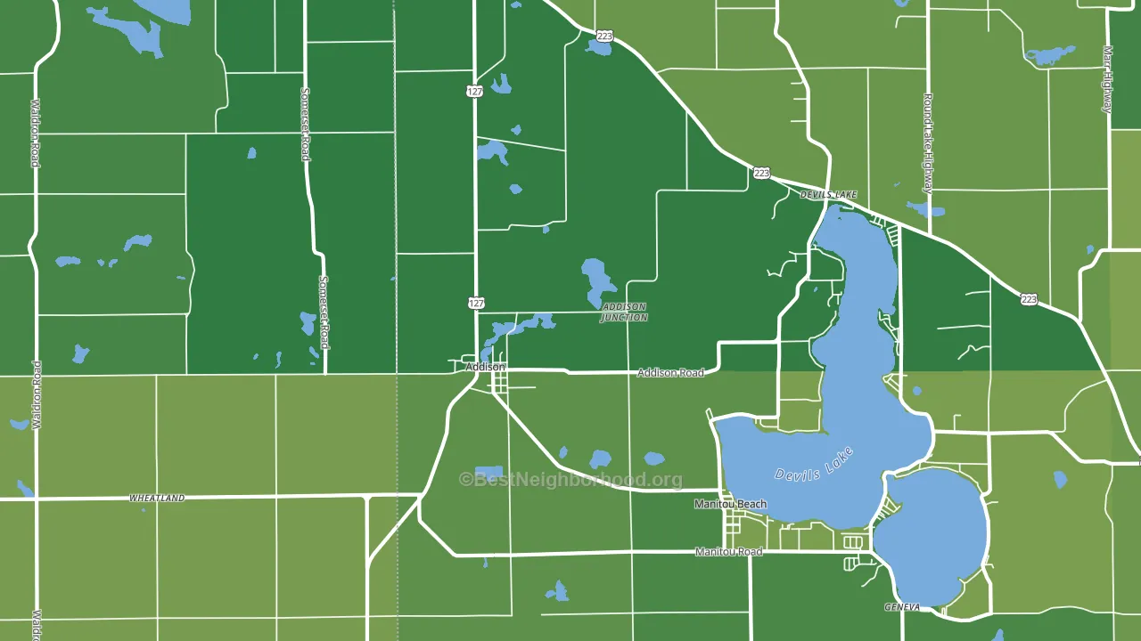 Addison, MI block-group voter-turnout map
