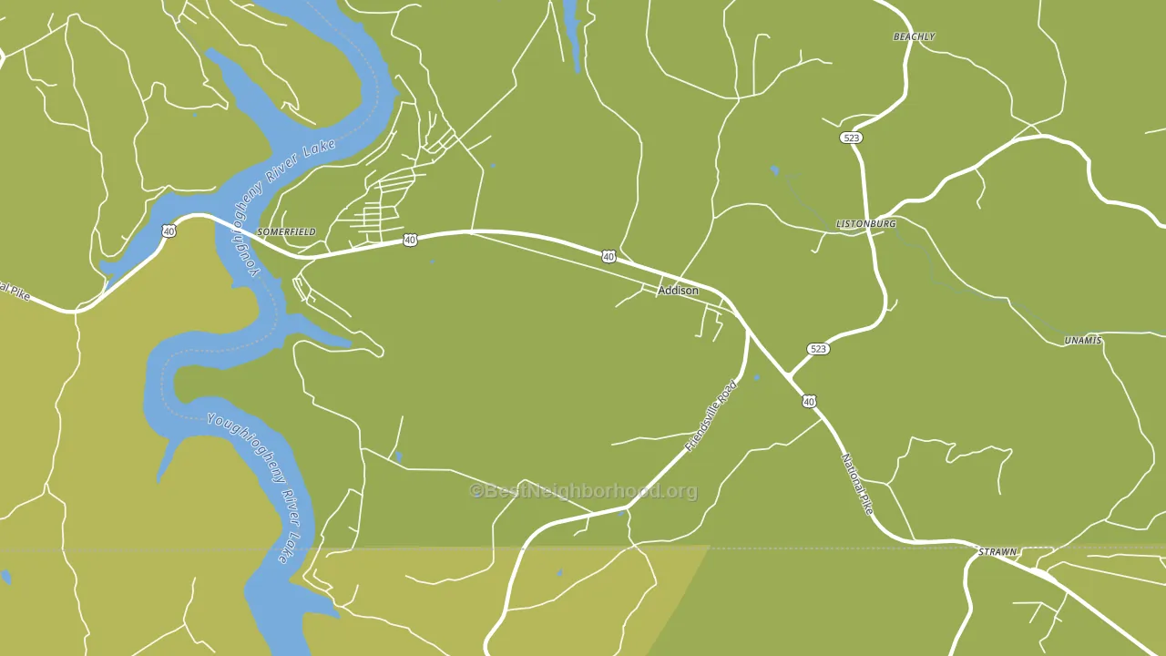 Addison, PA block-group voter-turnout map