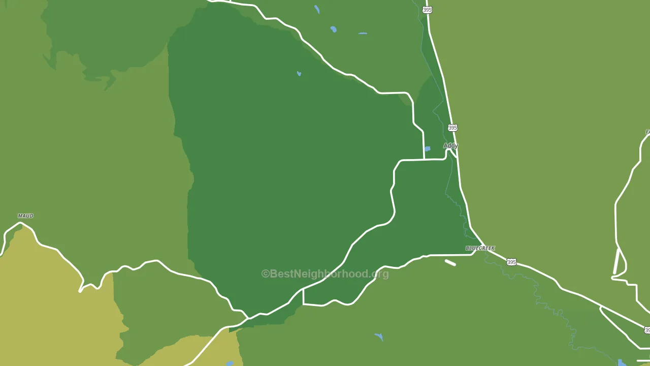 Addy, WA block-group voter-turnout map