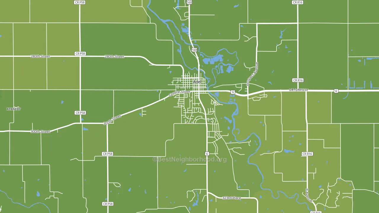 Adel, IA block-group voter-turnout map