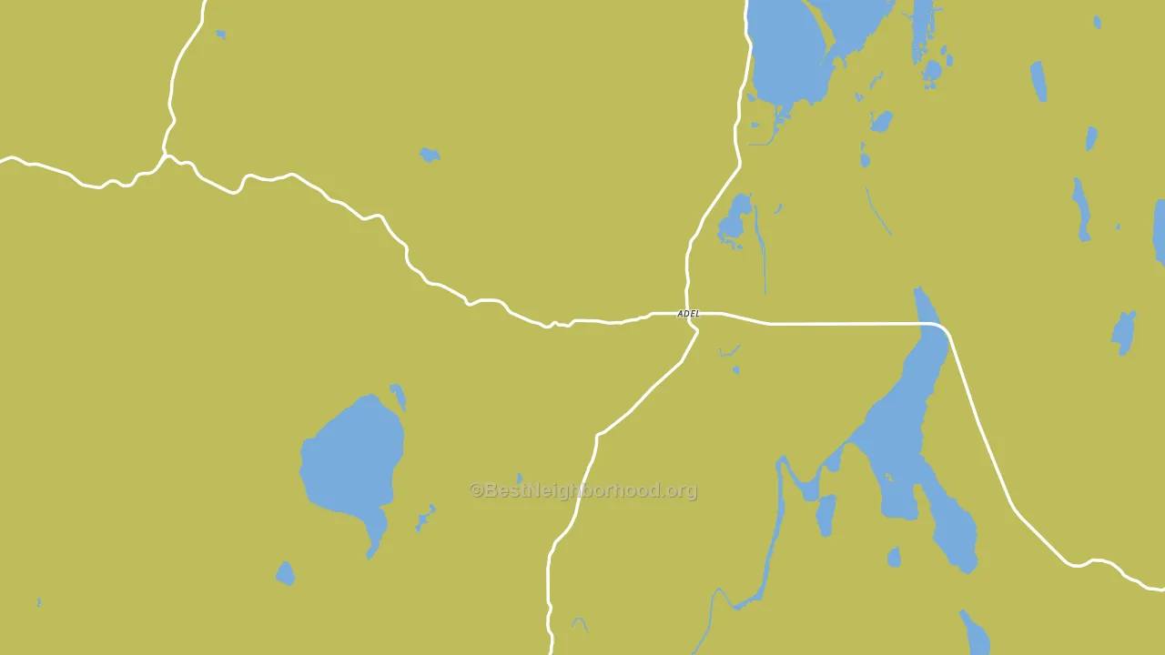 Adel, OR block-group voter-turnout map