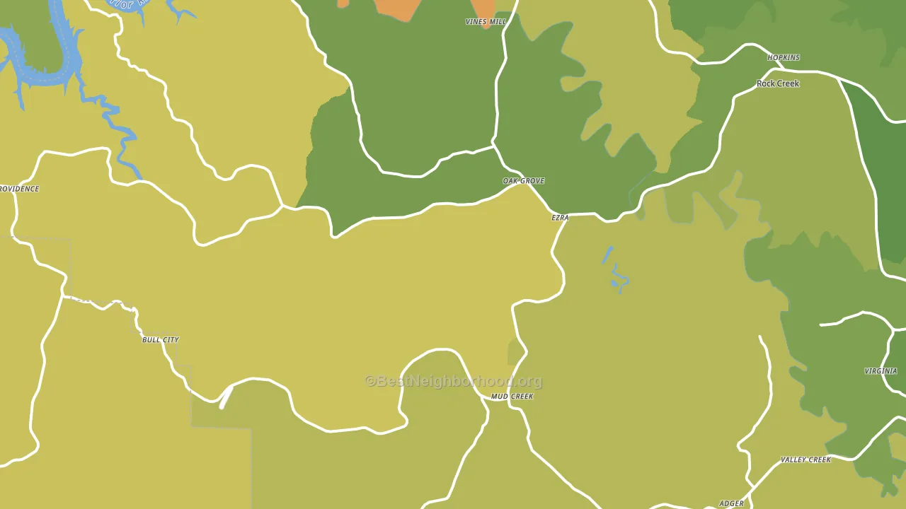 Adger, AL block-group voter-turnout map