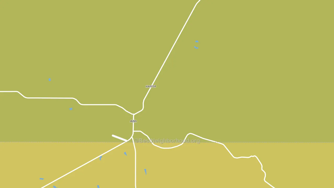 Adin, CA block-group voter-turnout map