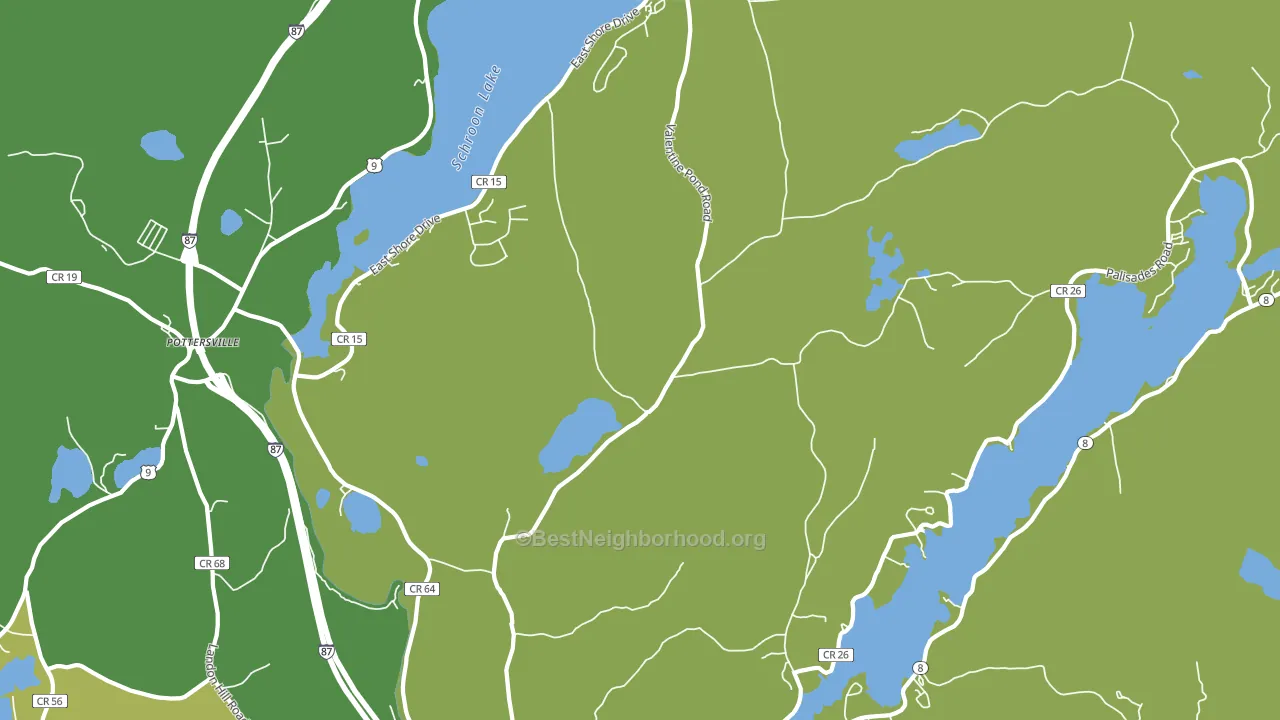 Adirondack, NY block-group voter-turnout map