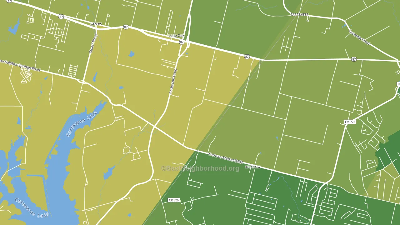 Adkins, TX block-group voter-turnout map