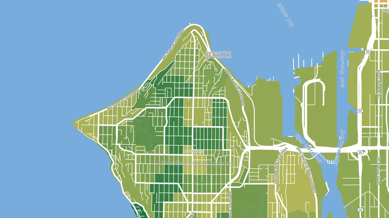 Admiral, Seattle, WA block-group voter-turnout map