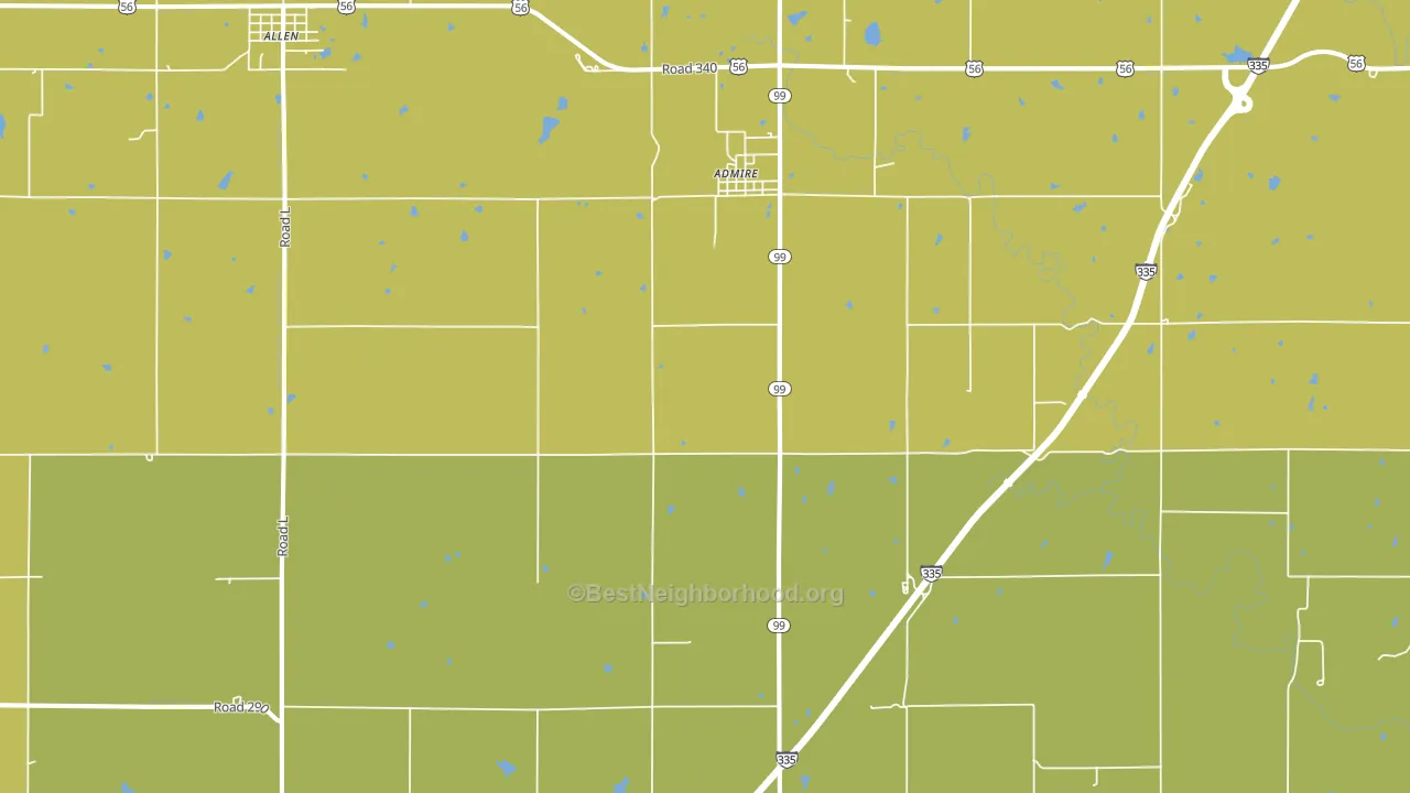 Admire, KS block-group voter-turnout map