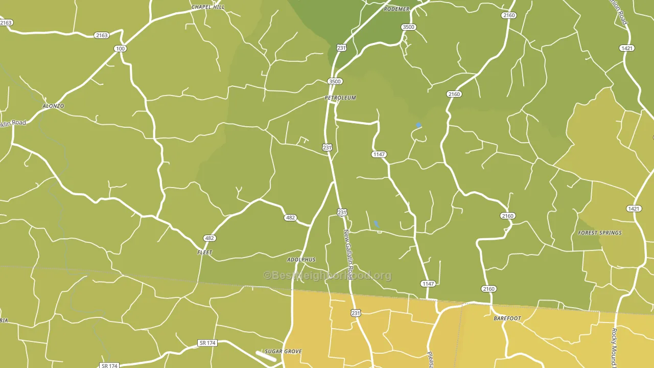 Adolphus, KY block-group voter-turnout map