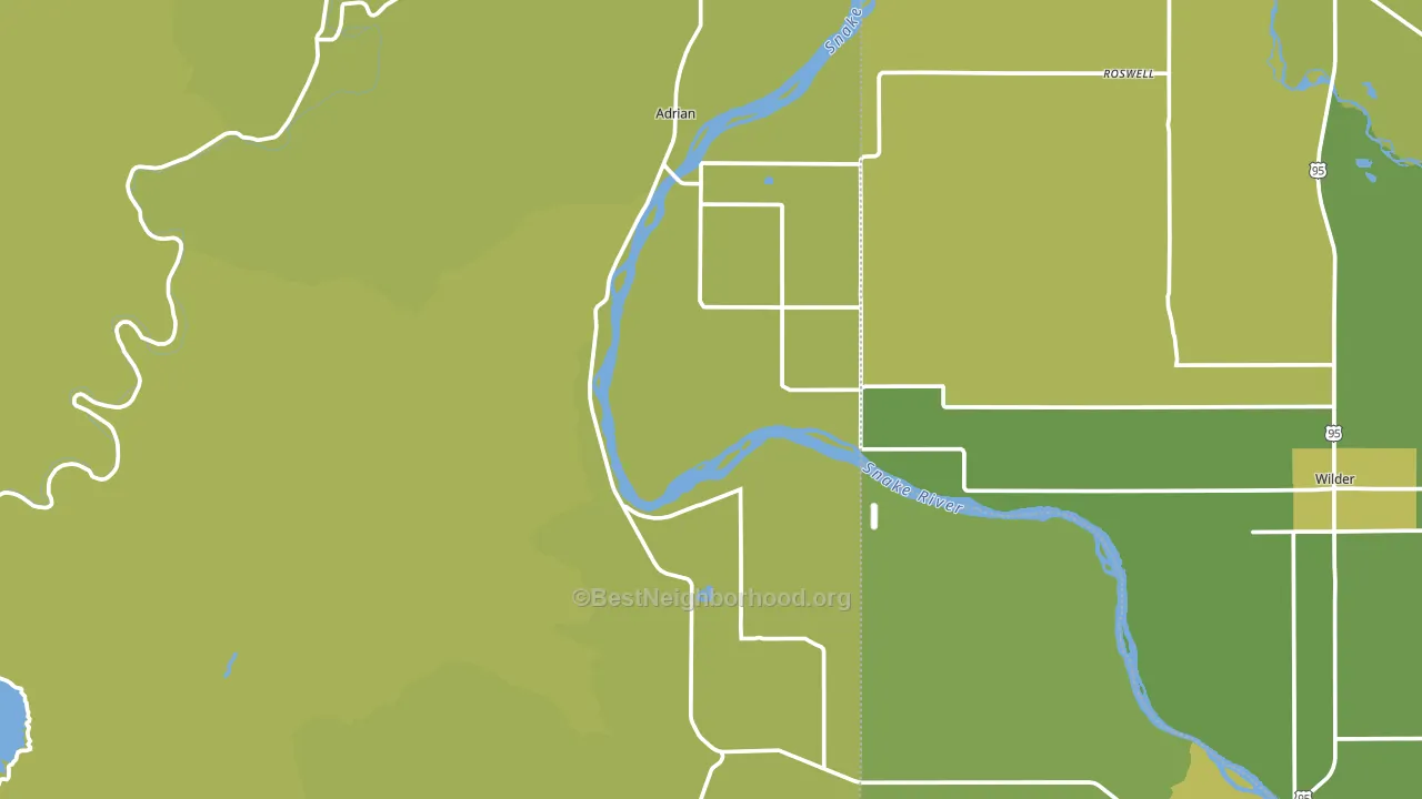 Adrian, OR block-group voter-turnout map