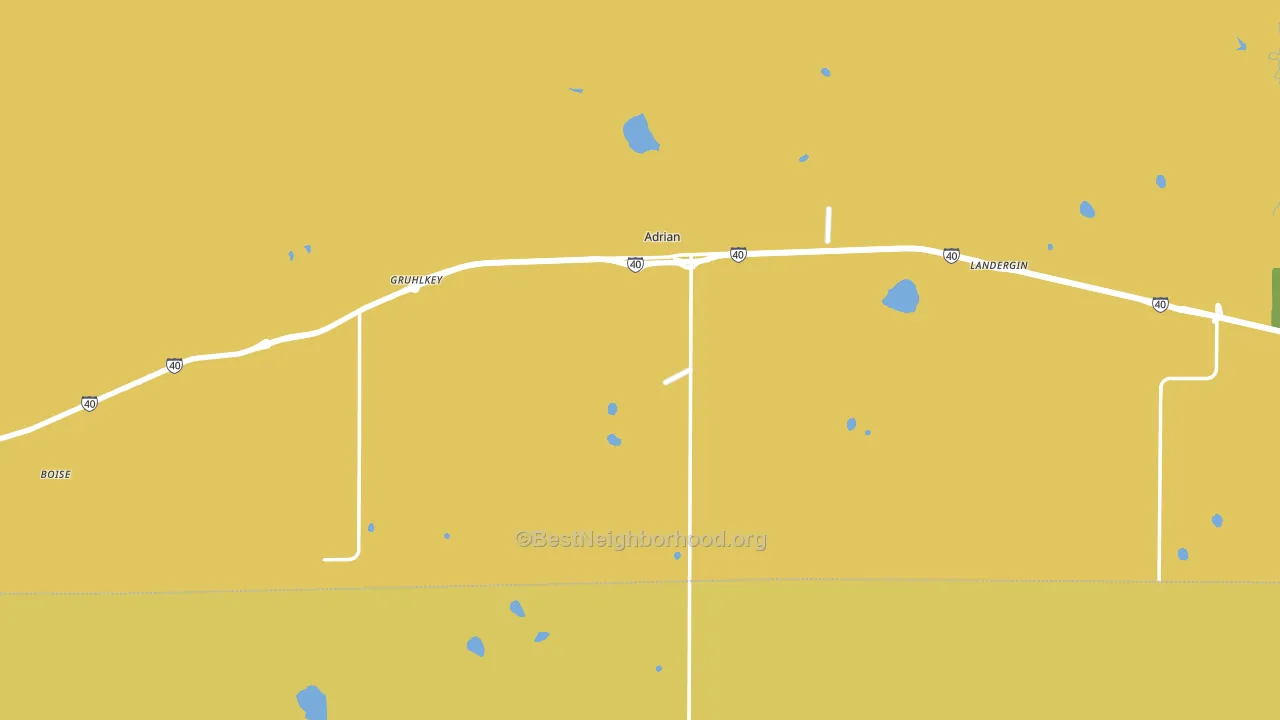 Adrian, TX block-group voter-turnout map
