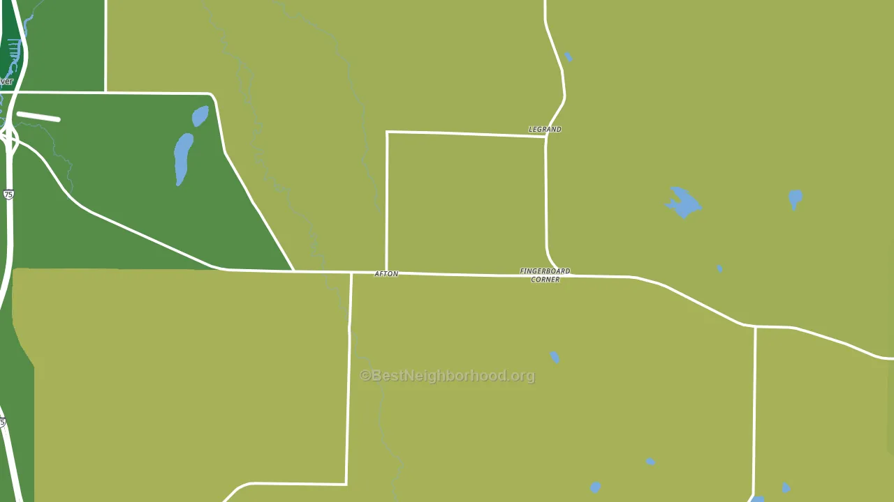 Afton, MI block-group voter-turnout map
