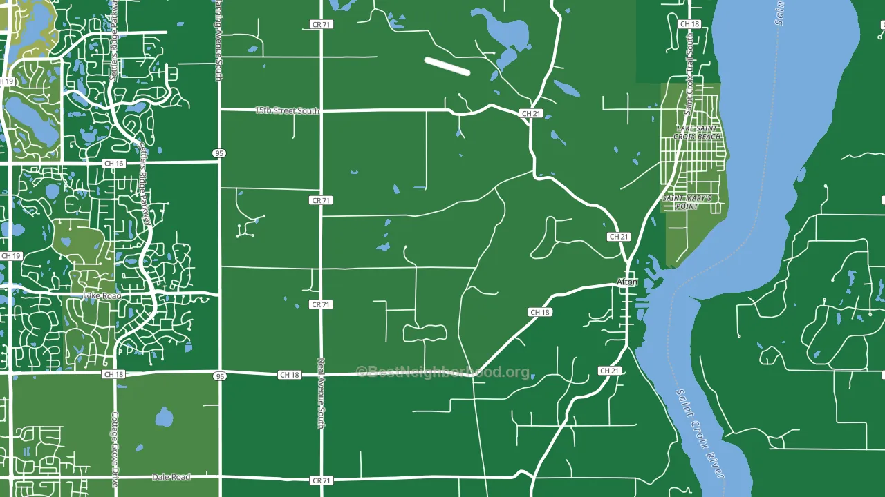 Afton, MN block-group voter-turnout map