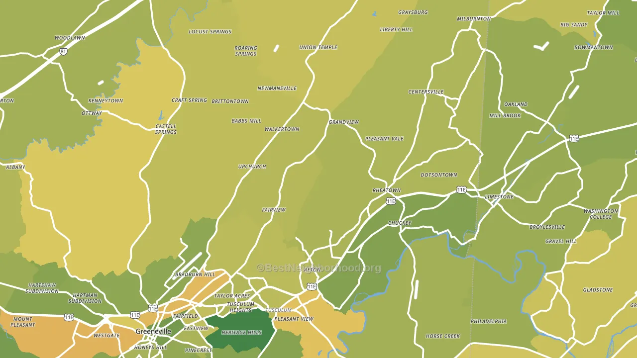 Afton, TN block-group voter-turnout map