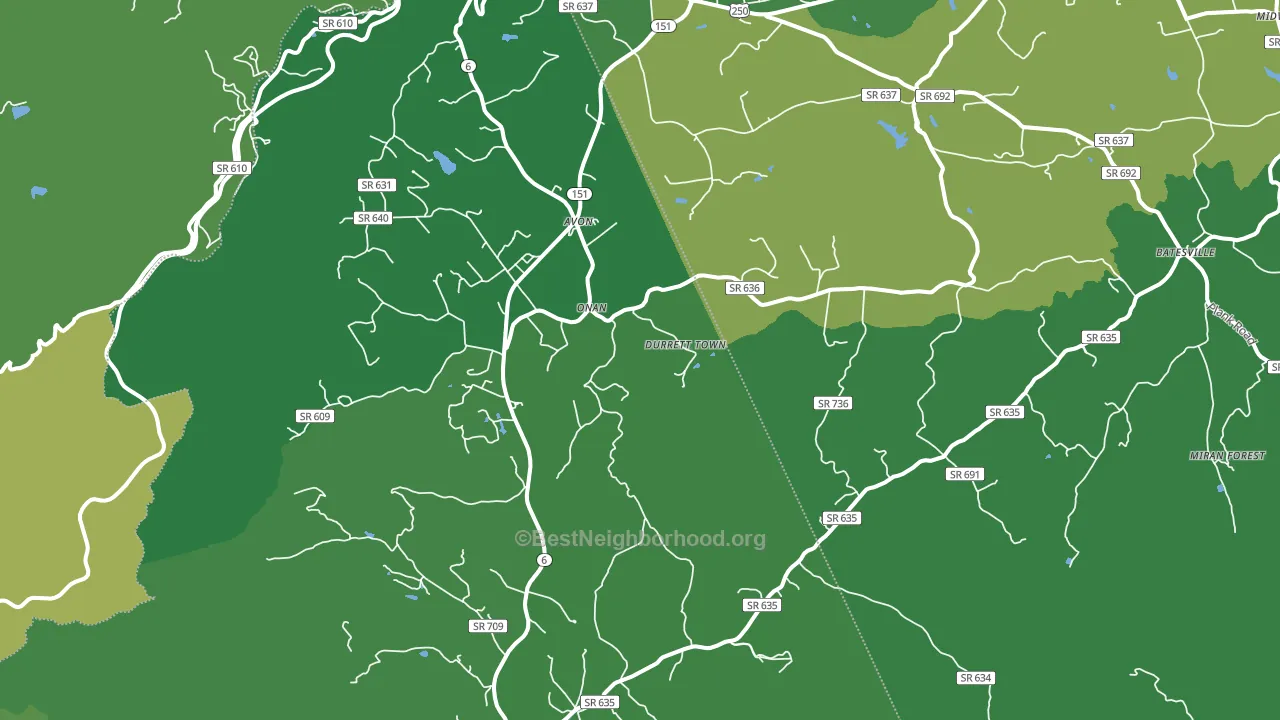 Afton, VA block-group voter-turnout map