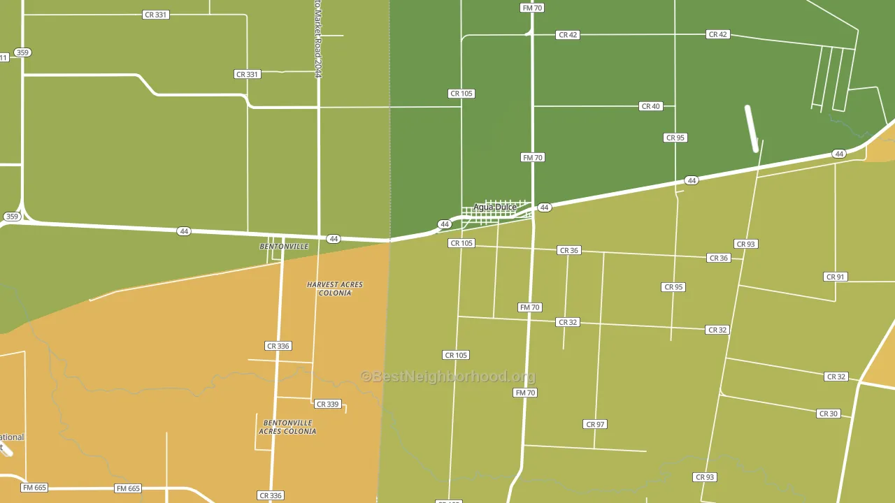 Agua Dulce, TX block-group voter-turnout map