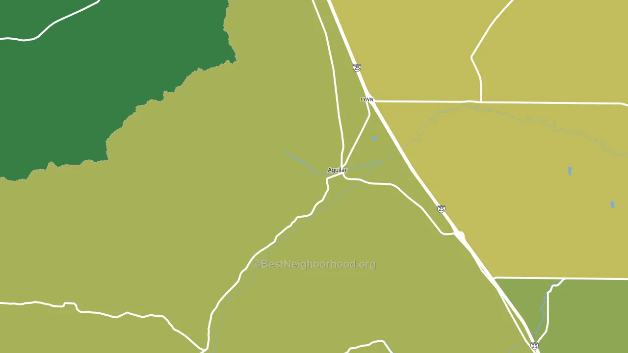 Aguilar, CO block-group voter-turnout map