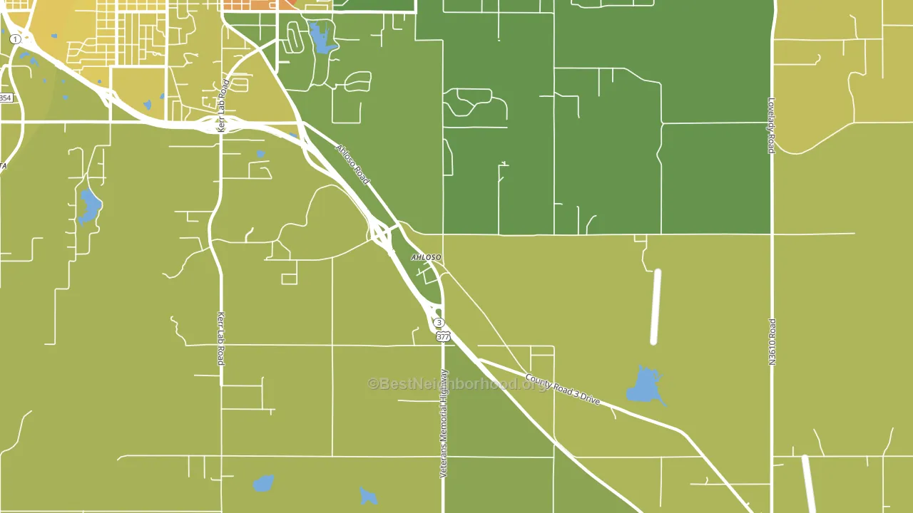 Ahloso, OK block-group voter-turnout map