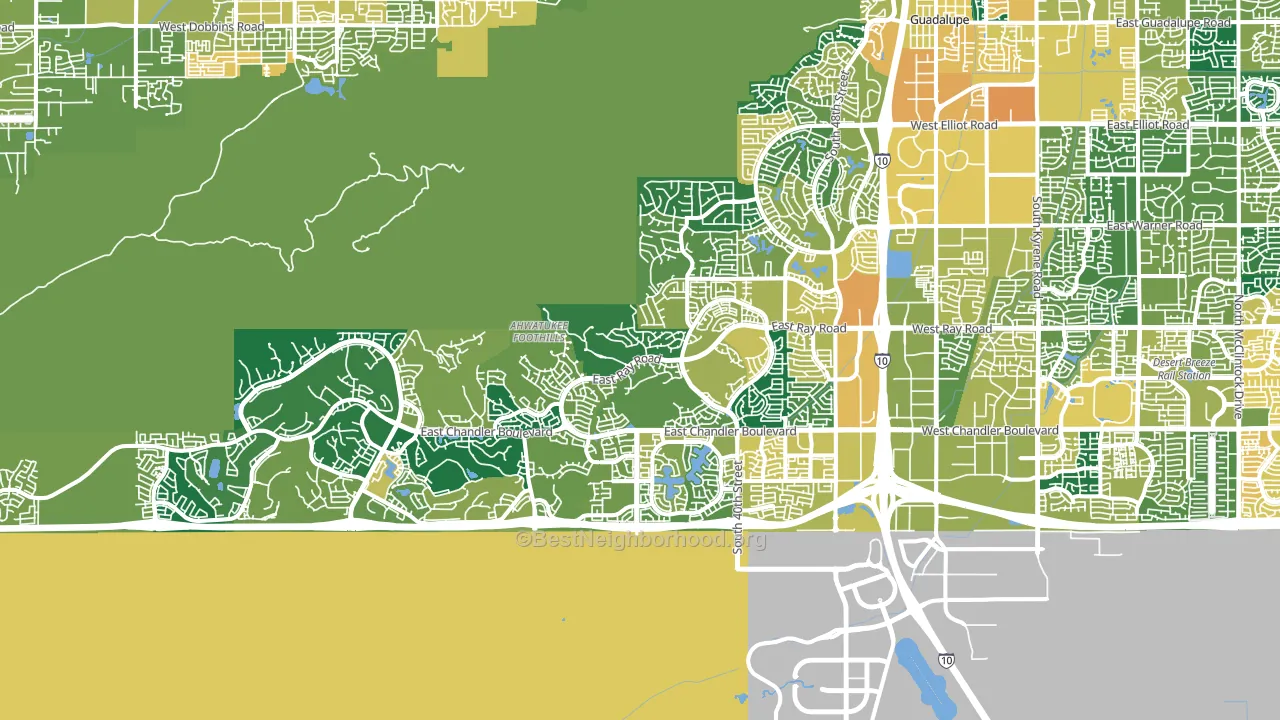 Ahwatukee, Phoenix, AZ block-group voter-turnout map