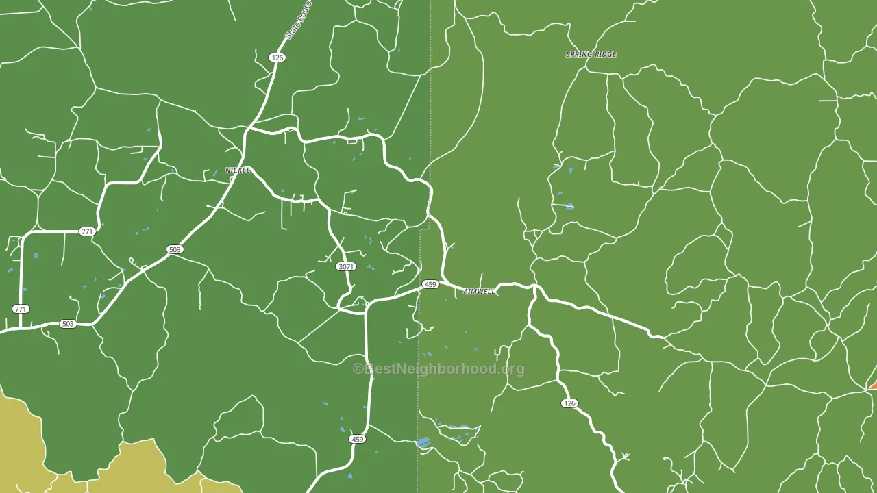 Aimwell, LA block-group voter-turnout map