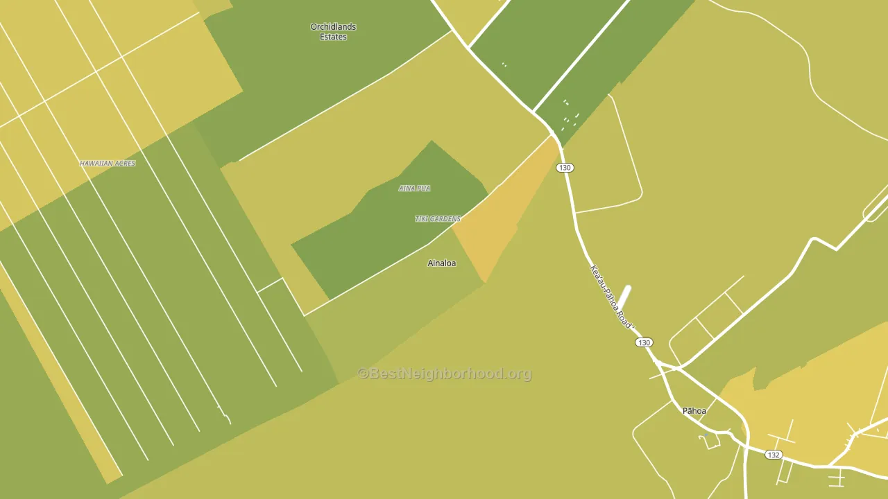 Ainaloa, HI block-group voter-turnout map