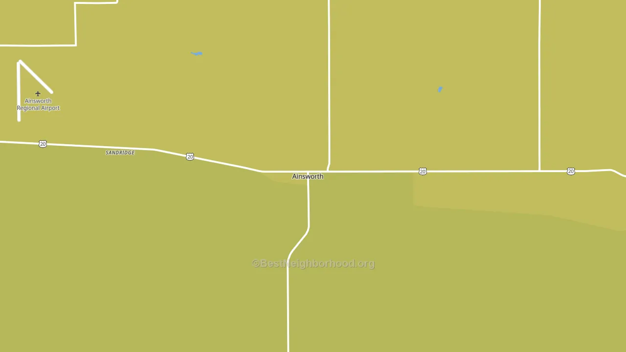 Ainsworth, NE block-group voter-turnout map
