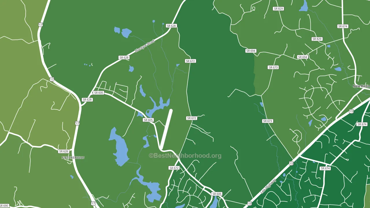 Airlie, VA block-group voter-turnout map