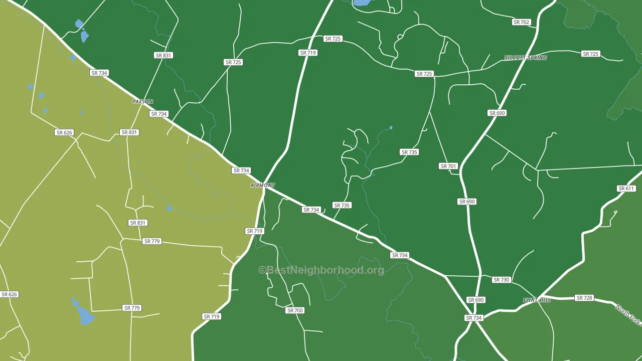 Airmont, VA block-group voter-turnout map