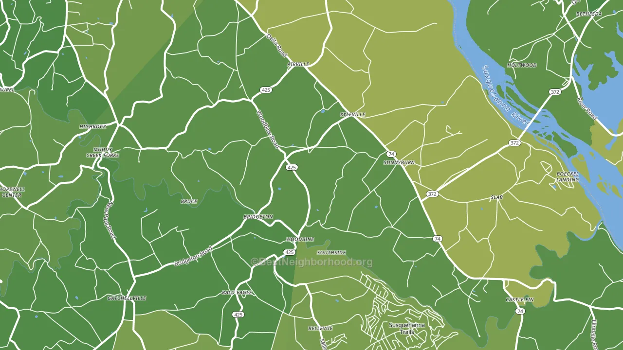Airville, PA block-group voter-turnout map
