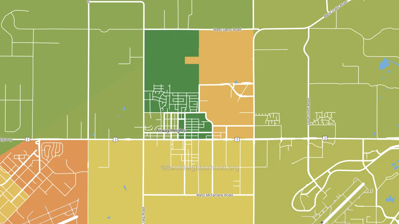Airway Heights, WA block-group voter-turnout map