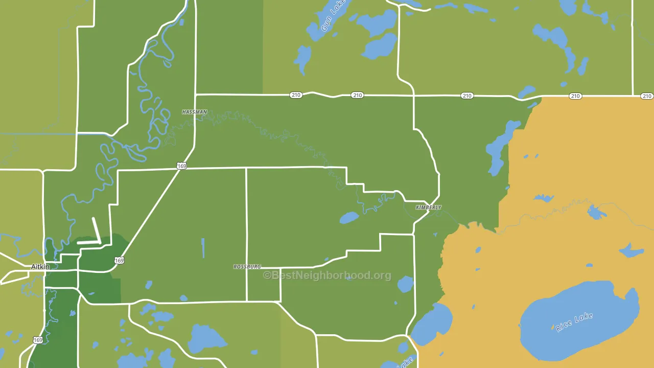 Aitkin County, MN block-group voter-turnout map