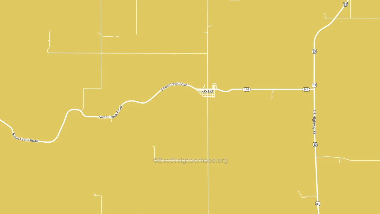 Akaska, SD block-group voter-turnout map