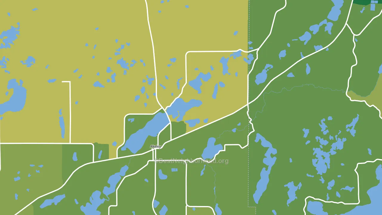 Akeley, MN block-group voter-turnout map