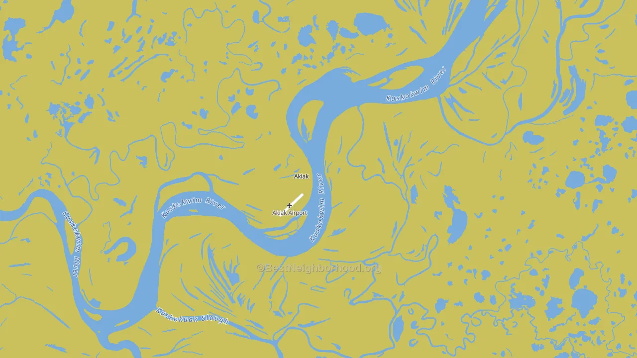 Akiak, AK block-group voter-turnout map