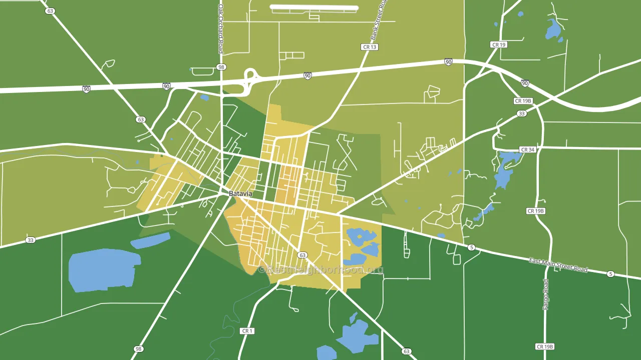 Alabama, NY block-group voter-turnout map