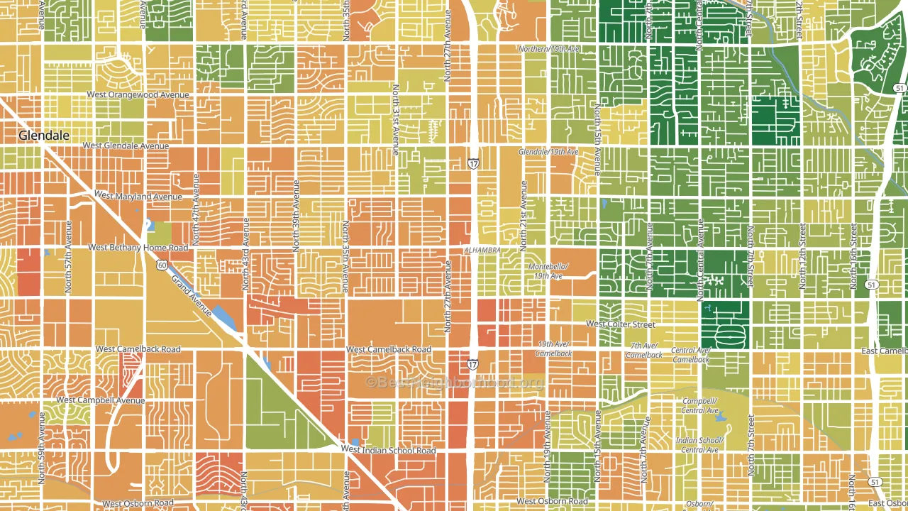 Alahambra, Phoenix, AZ block-group voter-turnout map