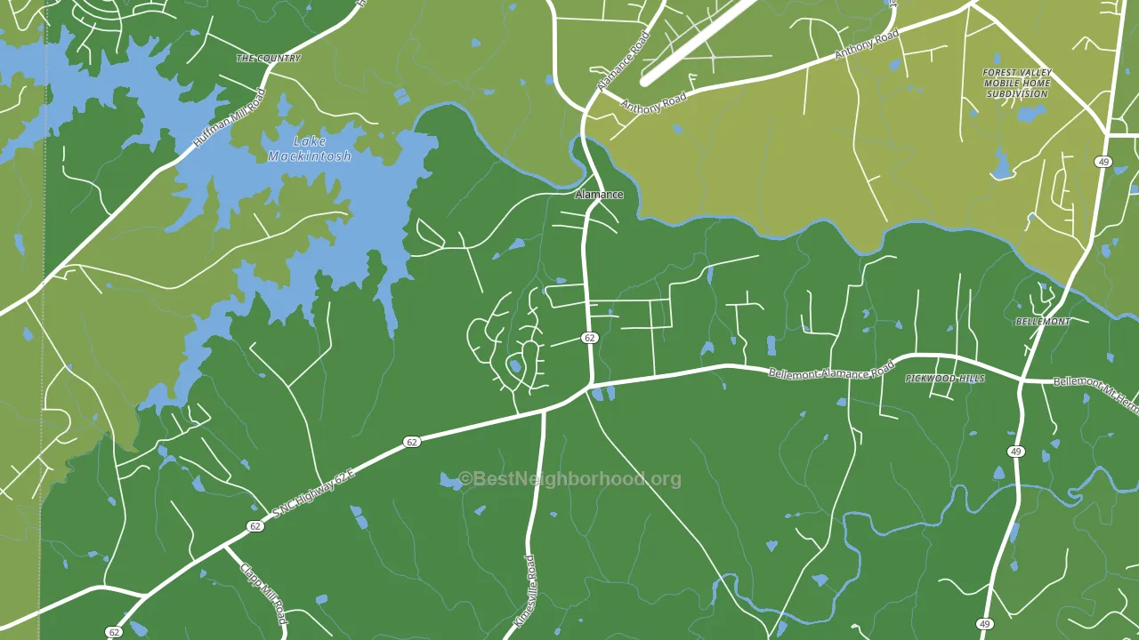 Alamance, NC block-group voter-turnout map