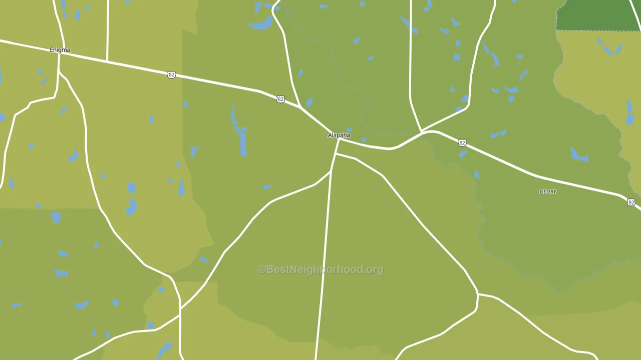 Alapaha, GA block-group voter-turnout map