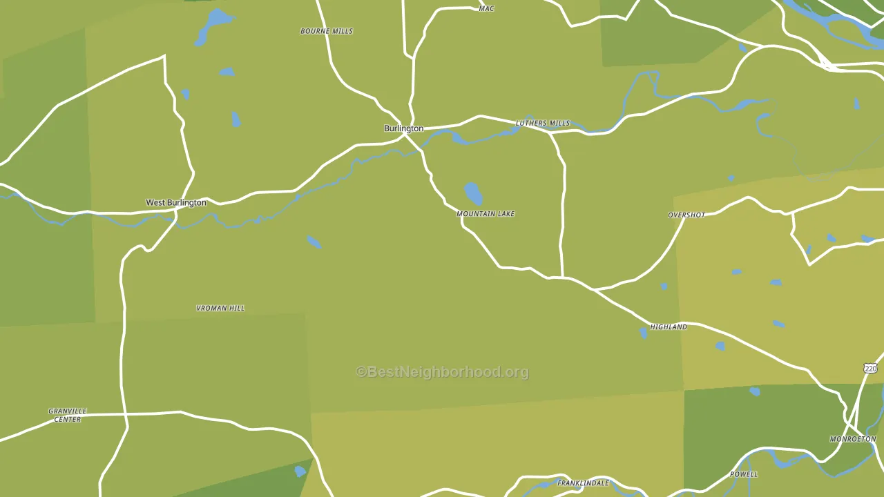 Alba, PA block-group voter-turnout map