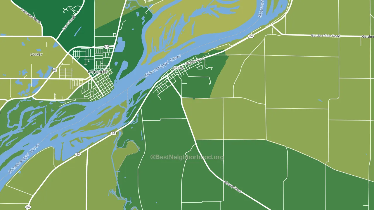 Albany, IL block-group voter-turnout map