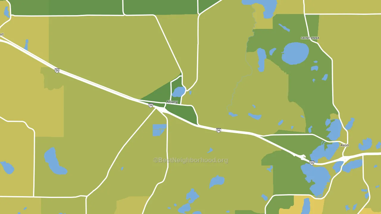 Albany, MN block-group voter-turnout map