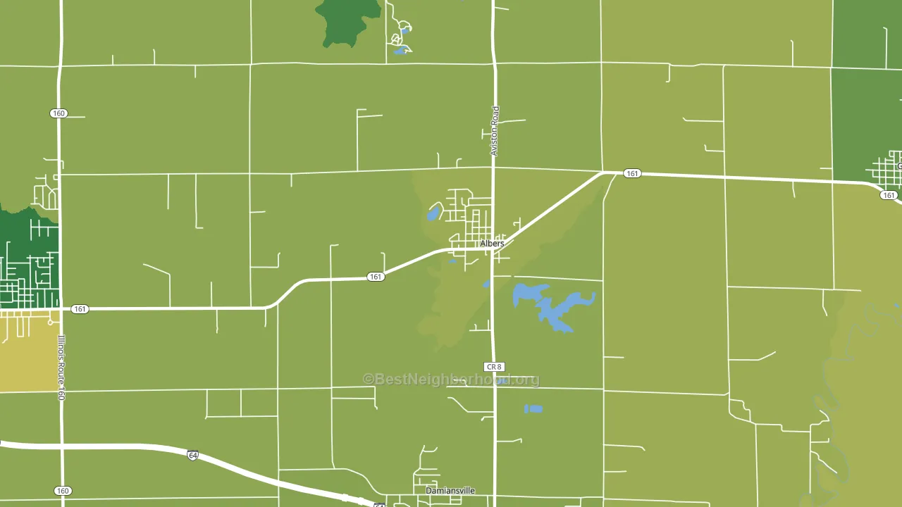 Albers, IL block-group voter-turnout map